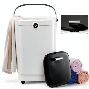 Towel Warmers TMWINGS Luxury Spa Bucket – Fits Two 40x70 Towels Gray-0