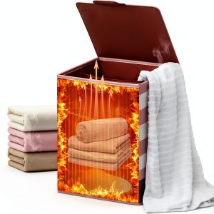 Towel Warmer Bucket Wfiia 38L Foldable Heated Towel Warmer Khaki-0